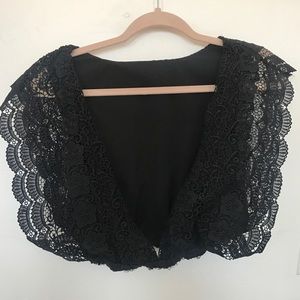 Vintage Backless lace Cropped Top